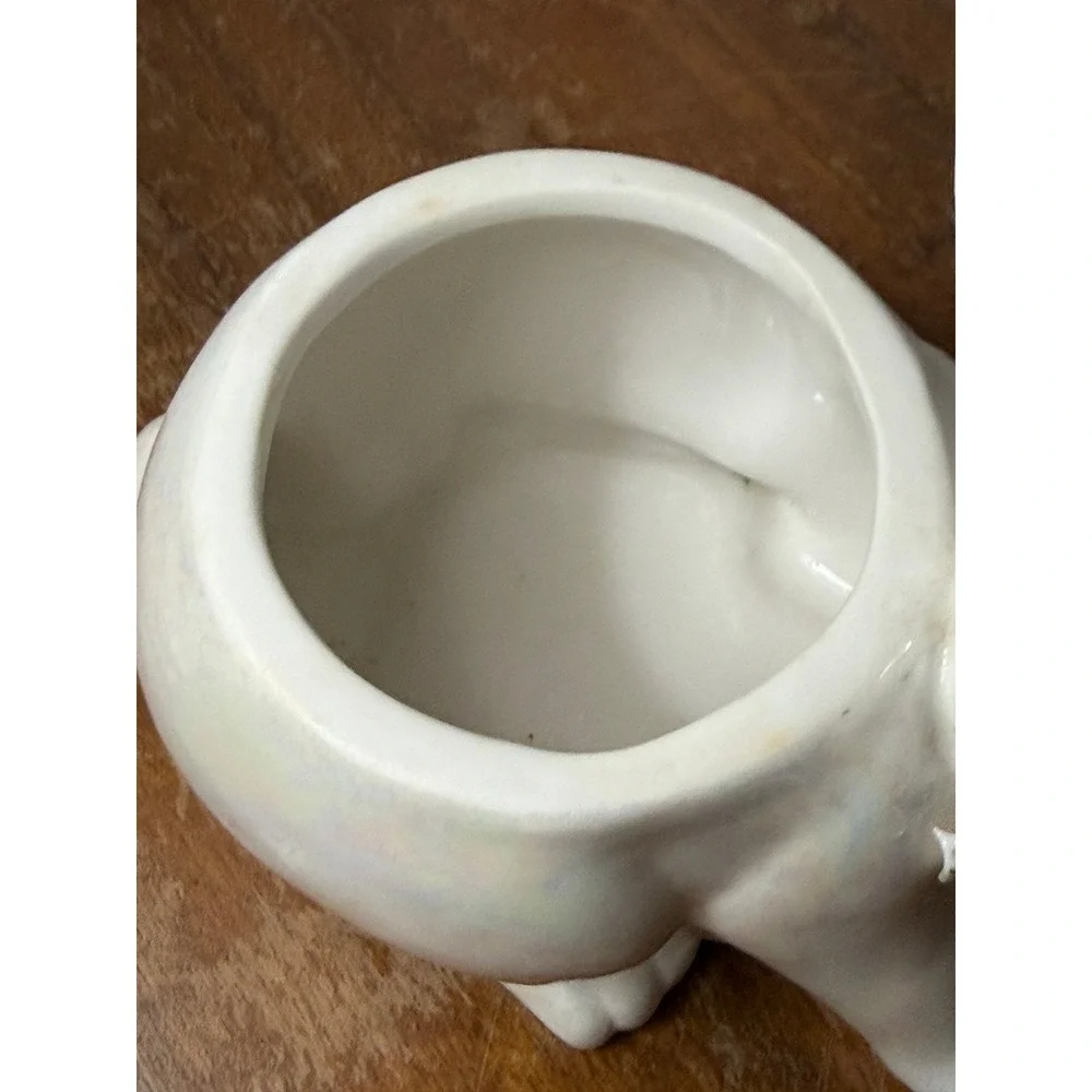 Vintage Ceramic Bunny Rabbit Jar Dish Planter